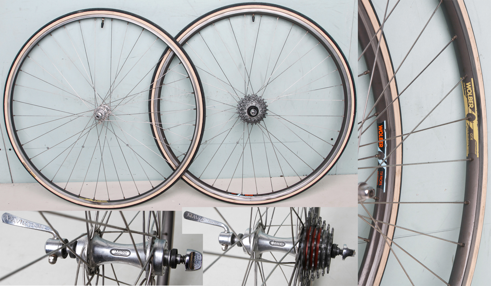 Set De Roues Wolber TX Profil 700 Avec Moyeux Mavic 500 - Occasion